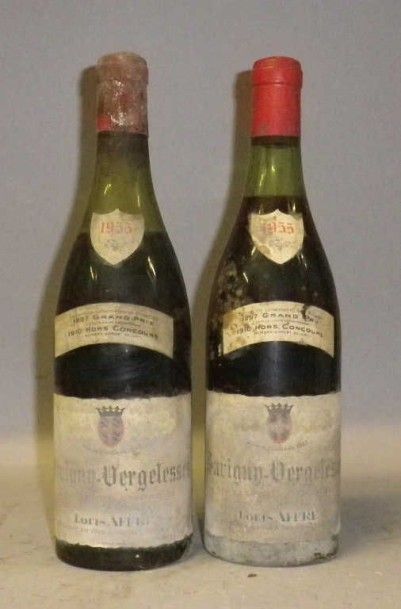 2 Bouteilles SAVIGNY - VERGELESSES 1955 -...