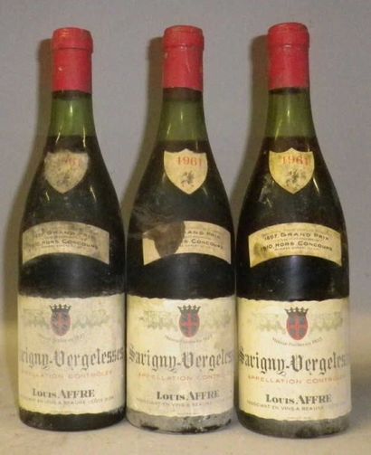 3 Bouteilles SAVIGNY - VERGELESSES 1961 -...