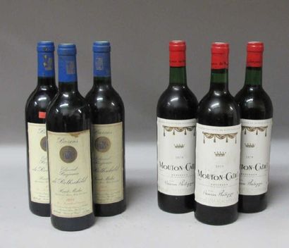 LOT DE 6 BOUTEILLES BORDEAUX DIVERS: 3 DOMAINE...