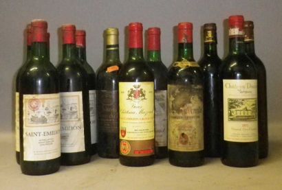 LOT DE 12 BOUTEILLES BORDEAUX ROUGES DIVERS:...