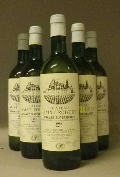 6 Bouteilles CHÂTEAU St. ROBERT 1981 - Graves...
