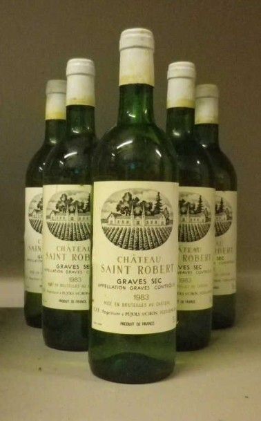 6 Bouteilles CHÂTEAU St. ROBERT 1983 - Graves...
