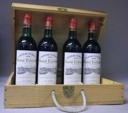 4 Bouteilles CHÂTEAU CLAUZEL 1979 - St. Estèphe...
