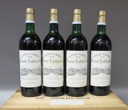 4 Bouteilles CHÂTEAU CLAUZEL 1979 - St. Estèphe...