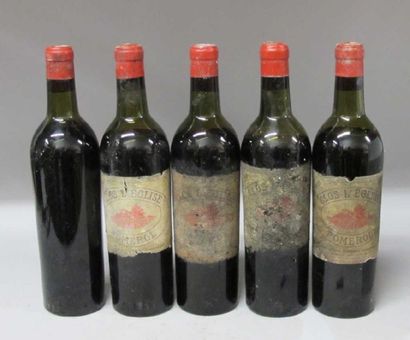 5 Bouteilles CLOS L'EGLISE 1952 - Pomerol...