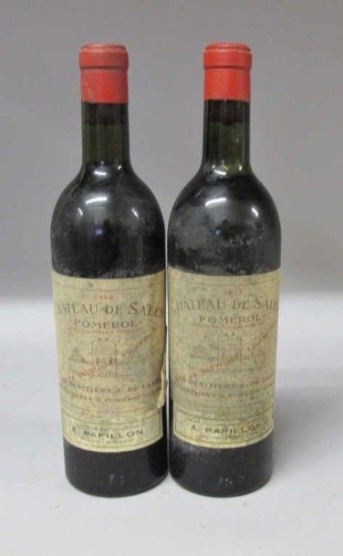 2 Bouteilles CHÂTEAU de SALES 1955 - Pomerol...