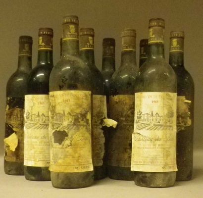 10 Bouteilles CHÂTEAU du BIAC 1985 - Bordeaux...