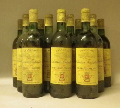 12 Bouteilles CHÂTEAU FONBADET 1971 - Pauillac...