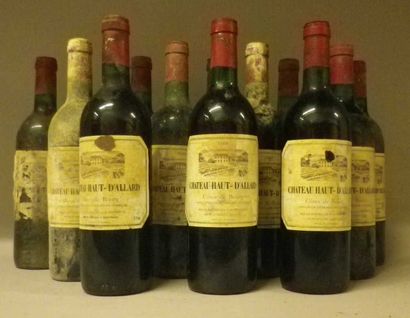 12 Bouteilles CHÂTEAU HAUT D'ALLARD 1988...