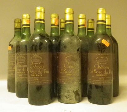 11 Bouteilles CHÂTEAU LA ROSE DU PIN 1978...