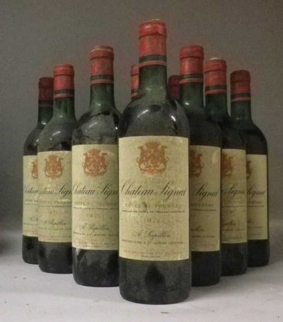 10 Bouteilles CHÂTEAU SIGNAT 1971 - Côtes...