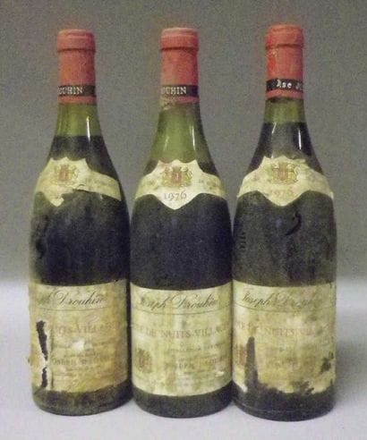 3 Bouteilles CÔTES DE NUITS 1976 - J. Drouhin
Etiquettes...