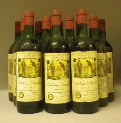 12 Bouteilles CHÂTEAU L'ANGELUS 1970 - Pomerol...