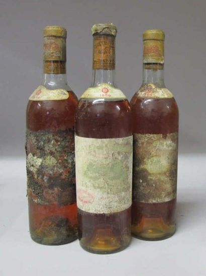 3 Bouteilles CHÂTEAU CAILLOU 1959 - Sauternes...