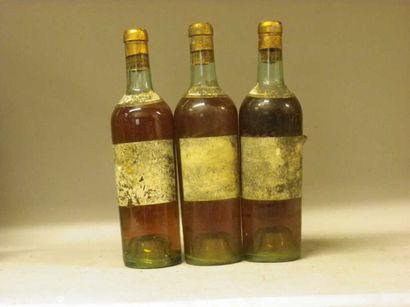 3 Bouteilles CHÂTEAU CLIMENS 1943 - Barsac...