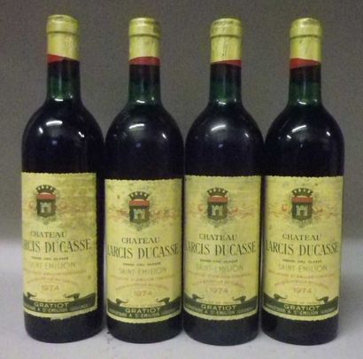 4 Bouteilles CHÂTEAU LARCIS DUCASSE 1974...