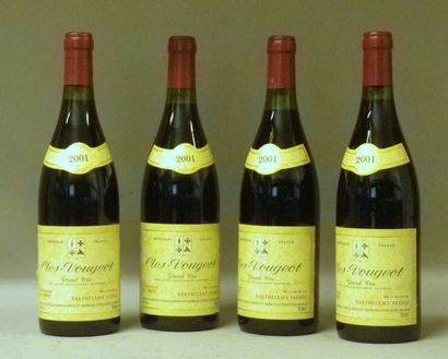 4 Bouteilles CLOS VOUGEOT 2001 - Barthel...