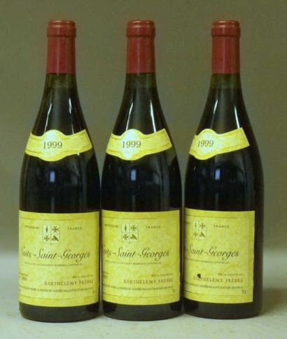 3 Bouteilles NUITS ST. GEORGES 1999 - Barthelemy...