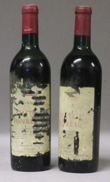 2 Bouteilles CHÂTEAU FONREAUD 1958 - LISTRAC-...