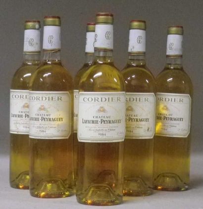6 Bouteilles CHÂTEAU LAFAURIE PEYRAGUEY 1984...