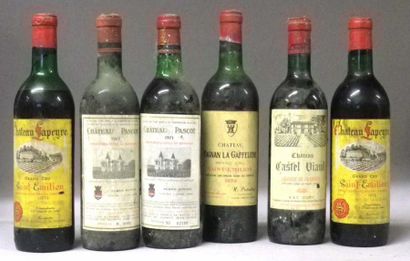LOT DE 6 BOUTEILLES VINS ROUGES DE BORDEAUX:...