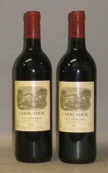 2 Bouteilles CARRUADES DE LAFITE 1989 - ...