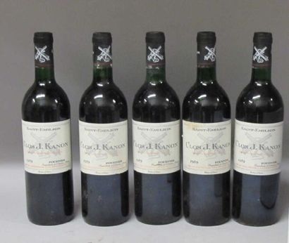5 Bouteilles CLOS J KANON 2 ème vin du CHÂTEAU...