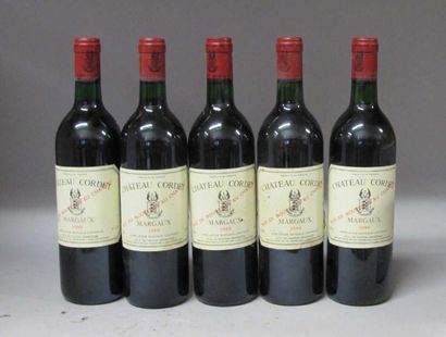 5 Bouteilles CHÂTEAU CORDET 1989 - Margaux...