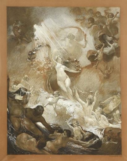 Caesar PHILIPP (1859-). Allégorie, projet...