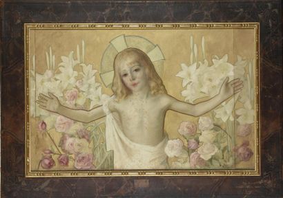 Marie-Therese MUNET(XIX-XXe siècle). Le christ....