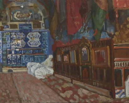 Maurice de BUZON (1879-1958). Intérieur de...