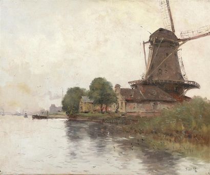 Marie Joseph Léon IWILL (1850-1923). Le moulin....