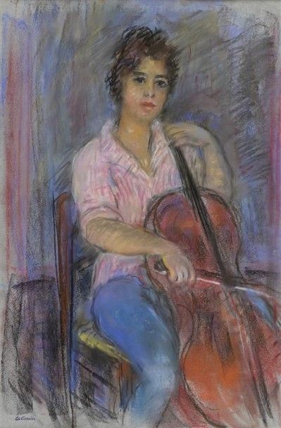 Charles CAMOIN (1879-1965). La violoncelliste,...