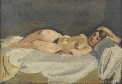 Edmond Amédée HEUZÉ (1884-1967). Nu couché....
