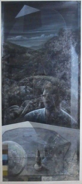 Quilici PANCHO (1954). Le responsable. Acrylique...
