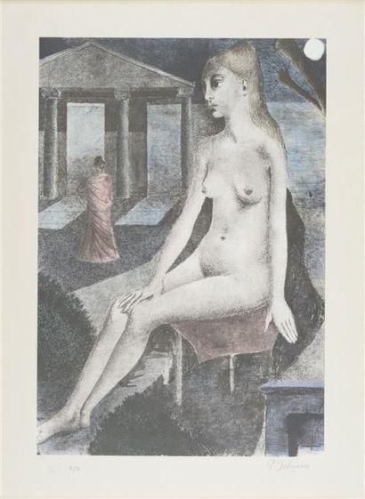 Paul DELVAUX (1897-1994). L'Idole, 1982....