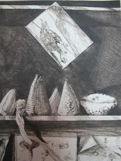 GERARDIAZ. Pointe sèche, roulette, papier...