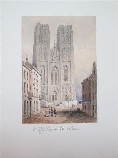 Album Amicorum In-4 oblong contenant 49 dessins...