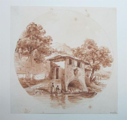 Album Amicorum In-4 oblong contenant 49 dessins...