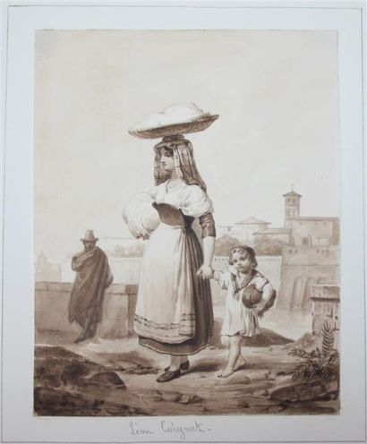 Album Amicorum In-4 oblong contenant 49 dessins...