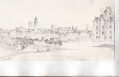 Album Amicorum In-4 oblong contenant 49 dessins...