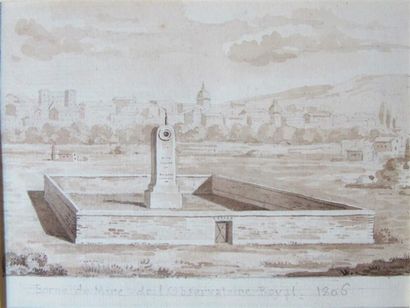 Laurent VAUDOYER (1757-1846). Borne de mire...