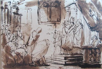 Francois Marius GRANET (1775-1849). Intérieur...