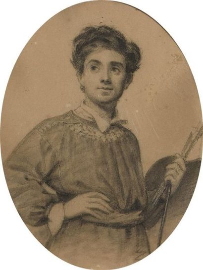 Ecole française du XIXe siècle. Autoportrait...