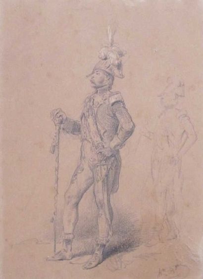 Hyppolite BELLANGE (1800-1866). Le tambour...