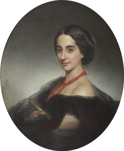 Etienne-Gustave AUBIN (1821-1856). Paire...
