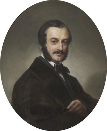 Etienne-Gustave AUBIN (1821-1856). Paire...