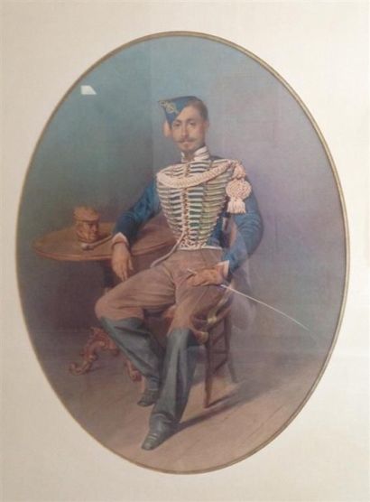 Désiré MAZAROZ (1814-1876). Portrait en pied...