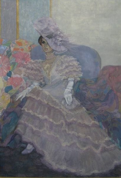C.CRUZ « Elégante » Huile sur toile signée...