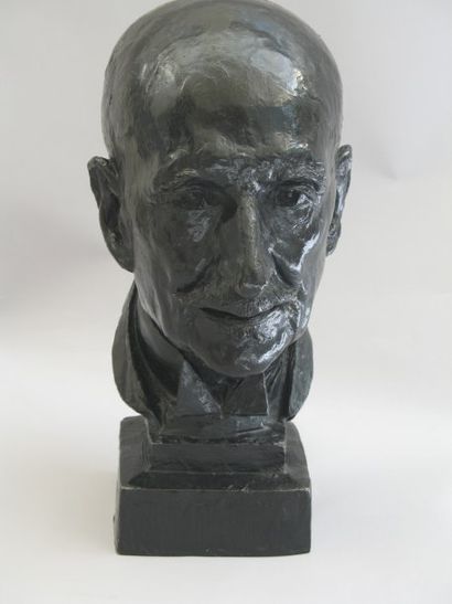 BENNETEAU.(XXe) François Mauriac Bronze Signé,...